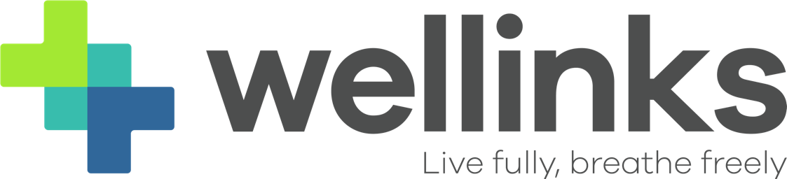 Wellinks Company Logo; Live Fully, Breath Freely